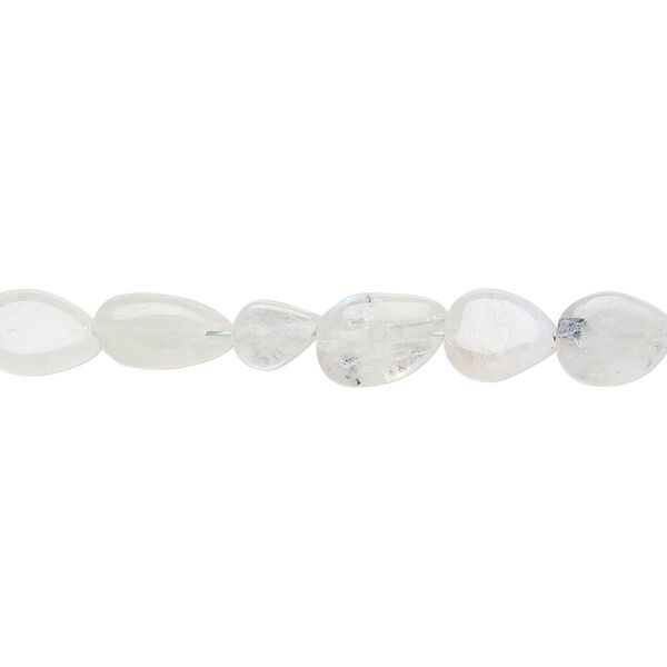 Rainbow moonstone 1pkg1, hand-cut flat teardrop bead natural 13 inch 6x4mm-12x6mm image number 0