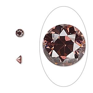Gem, cubic zirconia, alexandrite purple, 4mm faceted round, Mohs hardness 8-1/2. Sold per pkg of 5.