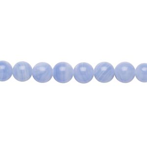 Bead, blue lace "agate" (resin) (imitation), blue and white, 6mm round. Sold per 15-1/2" to 16" strand.