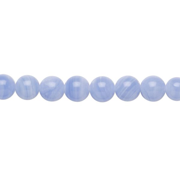 Bead, blue lace "agate" (resin) (imitation), blue and white, 6mm round. Sold per 15-1/2" to 16" strand. image number 0