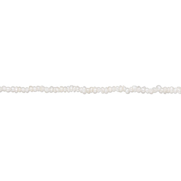 Pearl, cultured saltwater (bleached), white, 1.3-1.7mm seed, A- grade, Mohs hardness 2-1/2 to 4. Sold per 10-inch strand, approximately 240 beads. image number 0