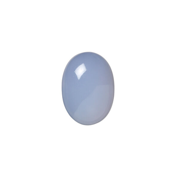 Cabochon, blue chalcedony (natural), 18x13mm hand-cut calibrated oval, B grade, Mohs hardness 6-1/2 to 7. Sold individually. image number 0