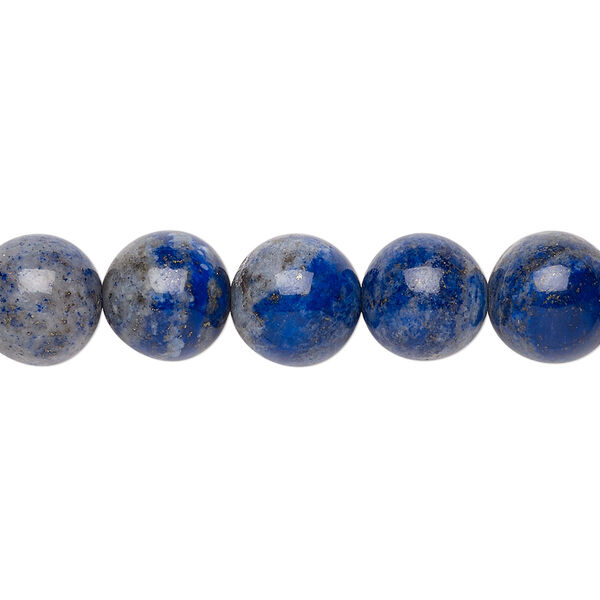 Bead, lapis lazuli (natural), 10-11mm round, C grade, Mohs hardness 5 to 6. Sold per 15-inch strand. image number 0
