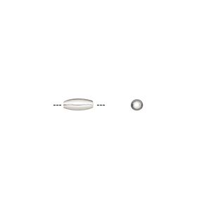 Bead, sterling silver, 6x2mm oval. Sold per pkg of 5.
