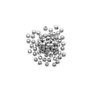 Bead, sterling silver, 2mm seamless round. Sold per pkg of 100.