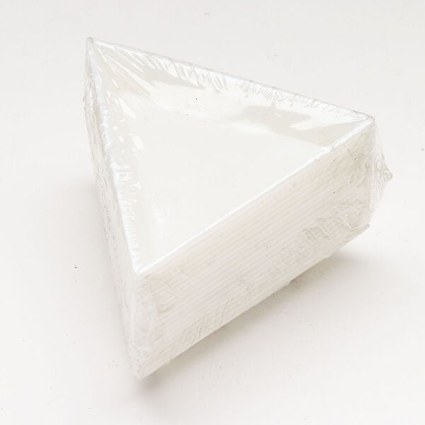 Sorting tray 1pkg20, plastic, off-white, 3x3x3-inch triangle. image number 0