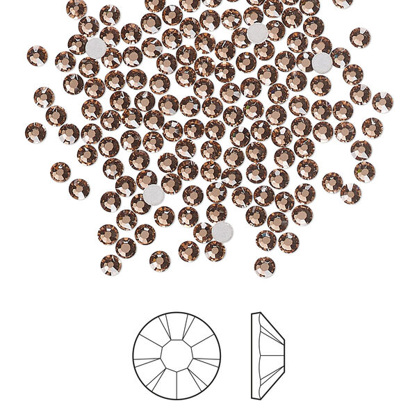 Flat back 1pkg1440, dusty rose foil back Preciosa MAXIMA Czech crystal rhinestone 2.1-2.3mm chaton rose round SS7 image number 0