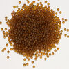 Bead, glass 1pkg4oz, translucent dark honey, 4mm round. image number 1