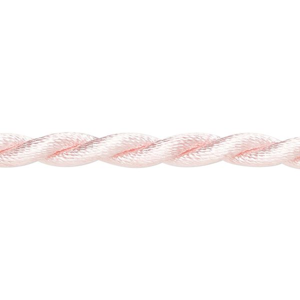 Necklace cord, satin-finished nylon, pink, 5mm twisted round, 16 inches with knot closure. Sold per pkg of 2. image number 0