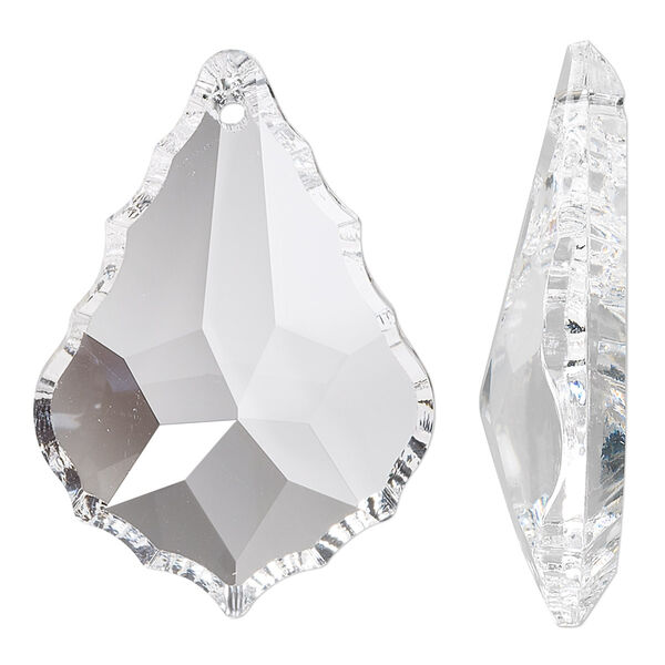 Suncatcher 1pk clear, Asfour Crystal 37x26mm top-drilled faceted baroque image number 0