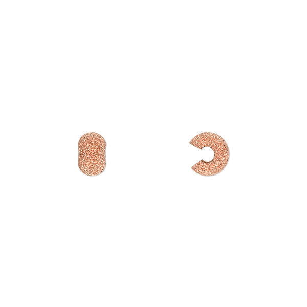 Crimp cover, copper-plated brass, 5mm stardust round. Sold per pkg of 100. image number 0