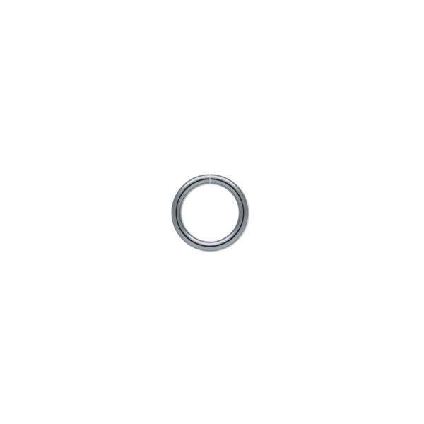 Jump ring, gunmetal-plated brass, 8mm round, 6mm inside diameter, 18 gauge. Sold per pkg of 500. image number 0