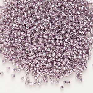 Seed bead, Delica®, glass, pkg/50g, #11 round, opaque galvanized dusty orchid (DB-0419).