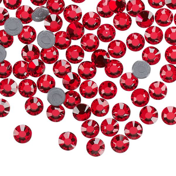 Flat back, Dance With Me™ crystal hotfix rhinestone, light Siam, foil back, 4.6-4.8mm rose, SS20. Sold per pkg of 144 (1 gross). image number 0