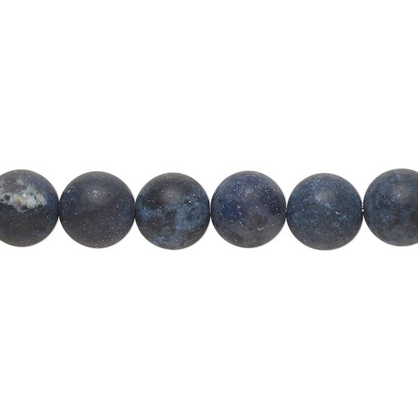 Dumortierite 1pkg1, matte round bead natural 8 inch 8mm image number 0