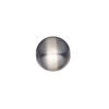 Bead, Navajo pearl style, brushed oxidized sterling silver, 14mm round. Sold individually. image number 0
