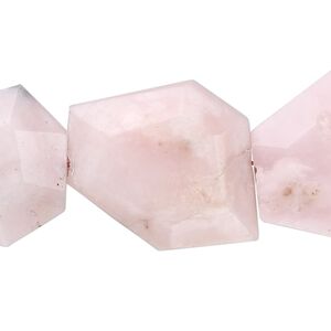 Pink opal 1pkg1, faceted freeform bead natural 15.5-16 inch 20x15mm-28x25mm