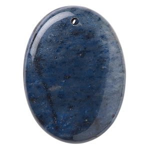 Flower dumortierite 1pkg1, flat oval focal natural 40x30mm