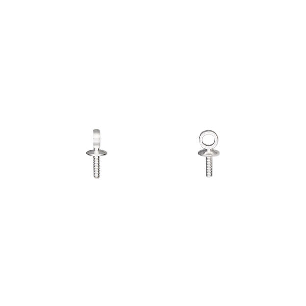 Cup, silver-plated brass, 7x3mm with peg. Sold per pkg of 100. image number 0
