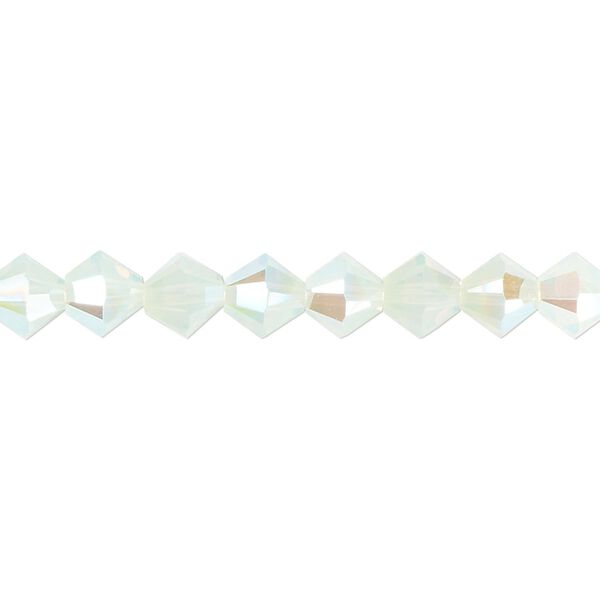 Bead 24pk chrysolite opal shimmer, Crystal Passions® 6mm bicone 5328 image number 0
