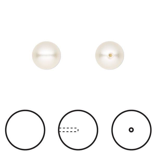 Pearl 250pk light creamrose, Crystal Passions® 8mm round 5818 image number 0