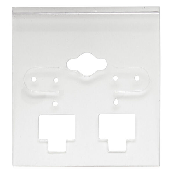 Earring card, PVC plastic, transparent clear, 2x2 inch square. Sold per pkg of 100. image number 0