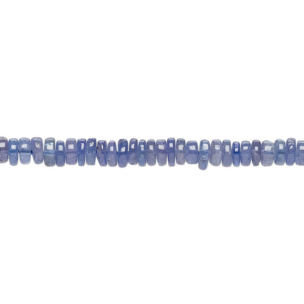 Bead, tanzanite (heated), 4x1mm-5x2mm hand-cut rondelle, B grade, Mohs hardness 6 to 7. Sold per 8-inch strand, approximately 100-150 beads. image number 0