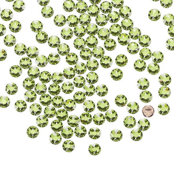 Flat back 1440pk citrus green foil back, Swarovski® hotfix 3-3.2mm round SS12 2078 image number 0