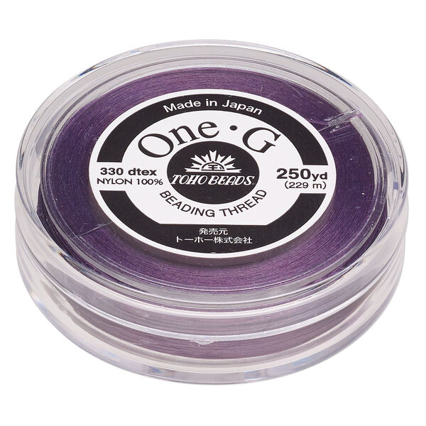 Thread, One-G™, nylon, pkg/250 yards, purple, size 0. image number 0