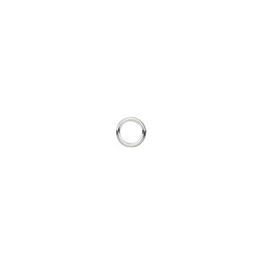 Jump ring, sterling silver, 5mm soldered round, 3.6mm inside diameter, 22 gauge. Sold per pkg of 50.