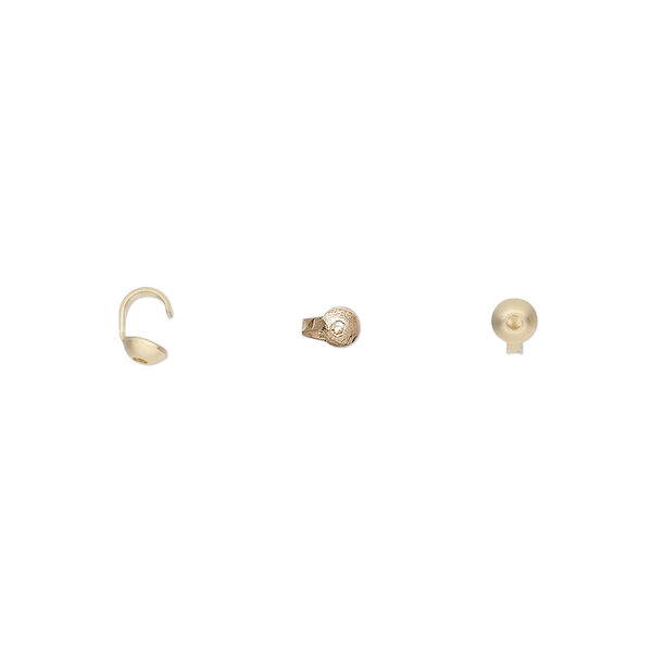 Bead tip, 14Kt gold, 5x3mm with 0.039-inch hole. Sold individually. image number 0