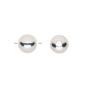Bead, ultra silver-plated brass, 10mm round. Sold per pkg of 50.