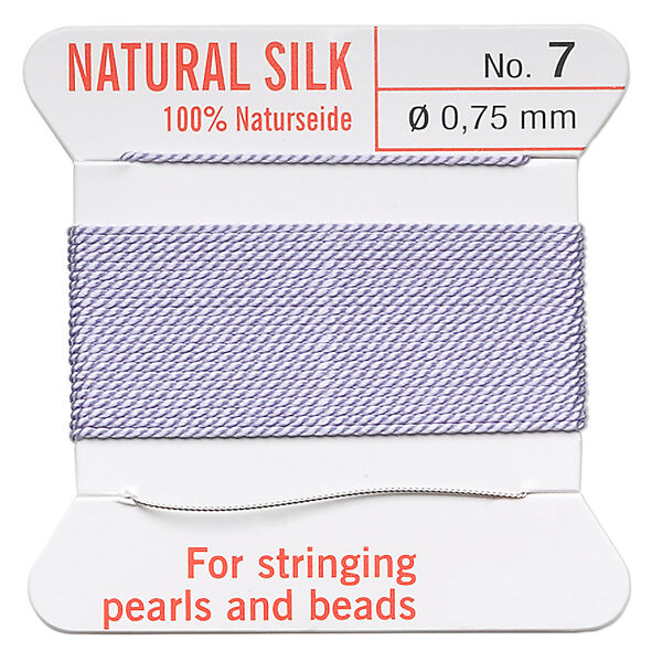 Thread, Griffin, silk, lilac, size #7. Sold per 2-meter card (approximately 78 inches). image number 0