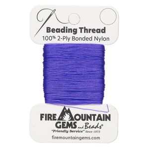 Thread, nylon, purple, size AA. Sold per 50-yard card.