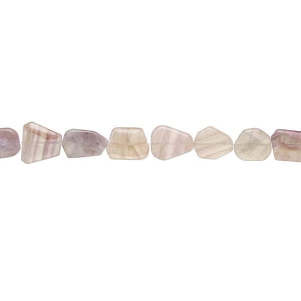 Rainbow fluorite 1pkg1, flat nugget bead natural, 15 inch large to extra-large image number 1