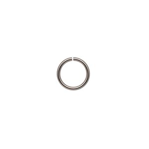 Jump ring, stainless steel, 9.5mm round, 7.6mm inside diameter, 18 gauge. Sold per pkg of 50.