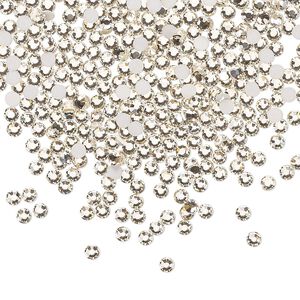 Flat back 144pk light gold quartz foil back, Preciosa MAXIMA Czech crystal rhinestone 2.1-2.3mm chaton rose round SS7