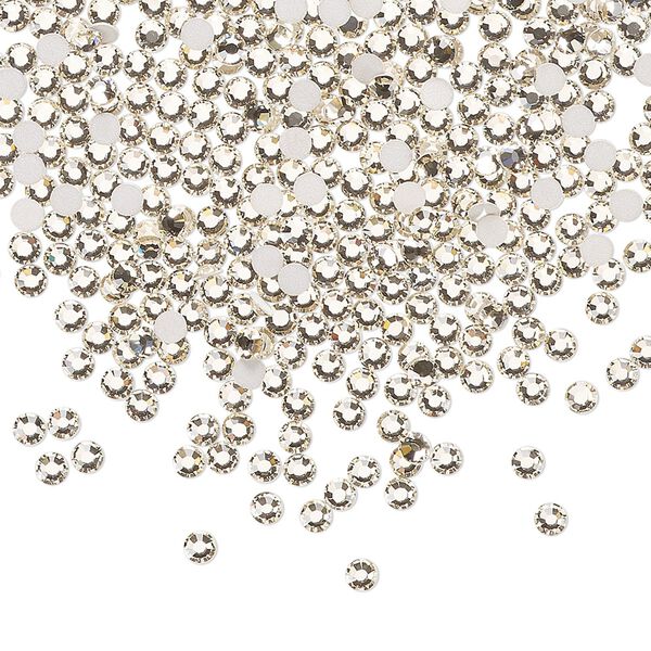 Flat back 144pk light gold quartz foil back, Preciosa MAXIMA Czech crystal rhinestone 2.1-2.3mm chaton rose round SS7 image number 0