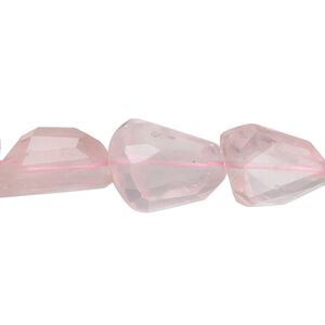 Rose quartz 1pkg10, hand-faceted tumbled freeform nugget bead natural small