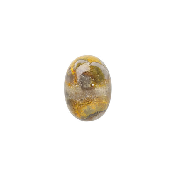 Cabochon, bumblebee "jasper" (natural), 14x10mm calibrated oval, B grade, Mohs hardness 6-1/2 to 7. Sold individually. image number 0