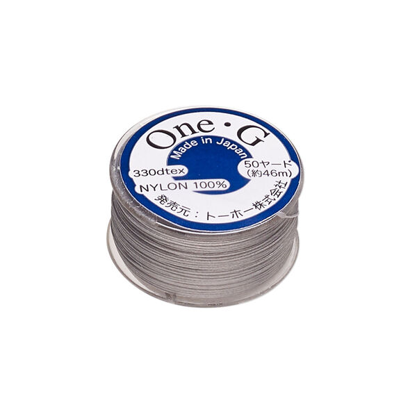 Thread, One-G™, nylon, pkg/50 yards, light grey, size 0. image number 0