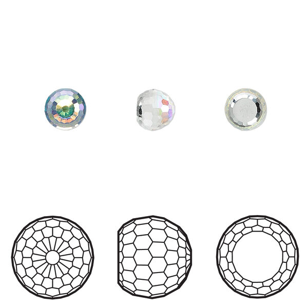 Fancy stone 4pk crystal AB CAL VZ, Crystal Passions® 6mm ball 4869 image number 0