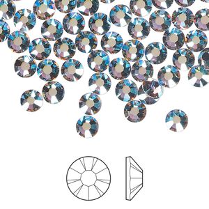Flat back 1pkg144, lilac ash AB foil back Preciosa MAXIMA Czech crystal rhinestone 4.6-4.8mm chaton rose round SS20
