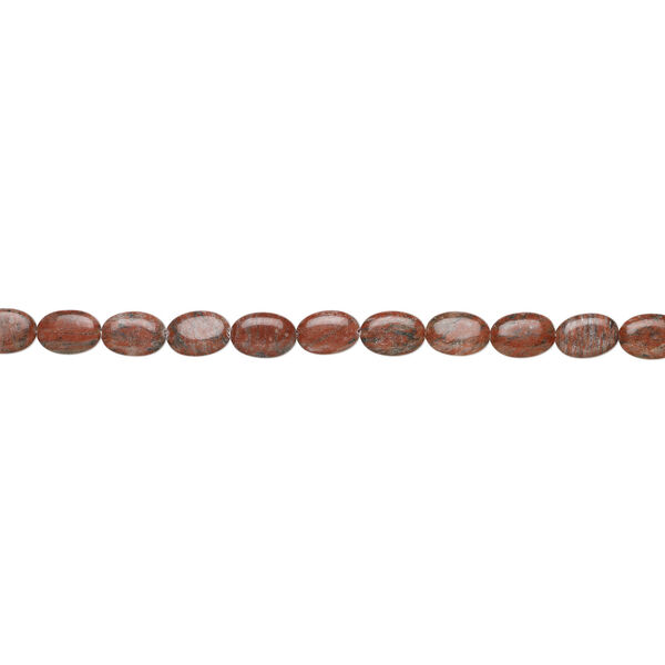 Red brecciated jasper 1pkg1, puffed oval bead natural, 15 inch 20x14mm-21x15mm image number 1