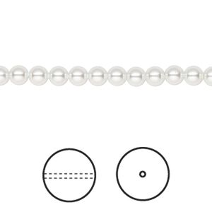 Pearl 100pk moonlight, Crystal Passions® 4mm round 5810