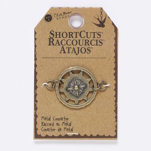 Focal, antique brass-finished "pewter" (zinc-based alloy), 30mm compass. Sold individually.