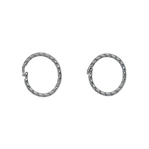 Loop Lock™, JBB Findings, gunmetal-plated brass, 12mm twisted round. Sold per pkg of 2.