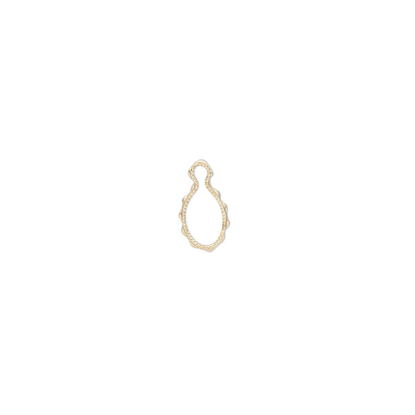 Drop, Wrap-Tite®, 14Kt gold-filled, 6x4mm fancy oval setting. Sold per pkg of 2. image number 0