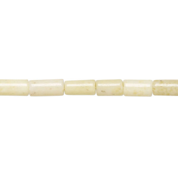 Peridot "jasper" 1pkg1, round tube bead natural, 15 inch 7x4mm-10x5mm image number 0