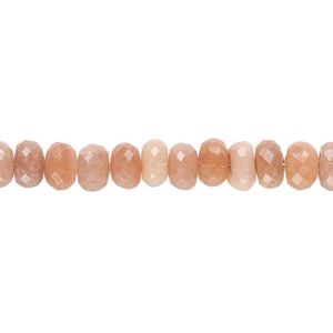Peach aventurine 1pkg1, hand-cut faceted rondelle bead natural 14 inch 6x3mm-7x5mm